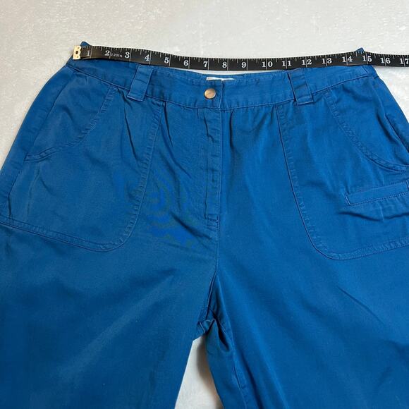 Chico's High Rise Wide Leg Crop Pants Size Medium/8 Colorful Lightweight Summer - Picture 6 of 9